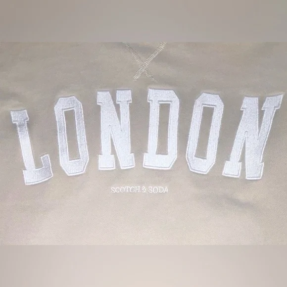 Scotch & Soda London Beige Graphic Sweatshirt in Size Small - Picture 2 of 6